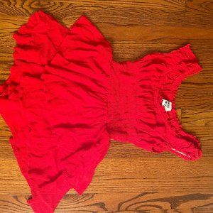 THE LOVE GALORE ROMPER red